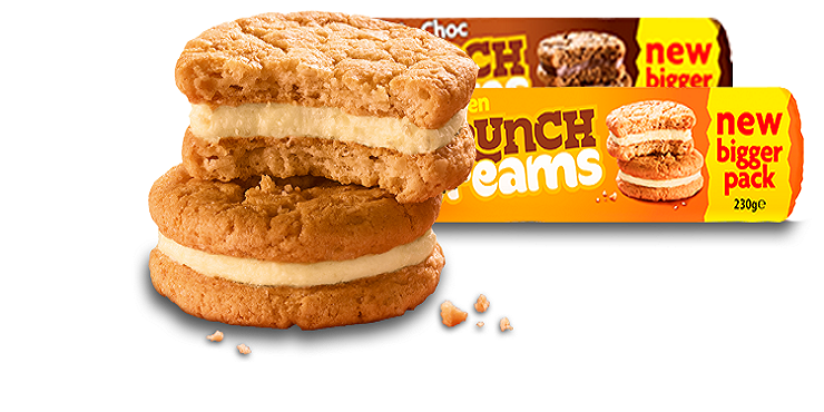 Crunch Creams: perfect crunch with the creamiest filling
