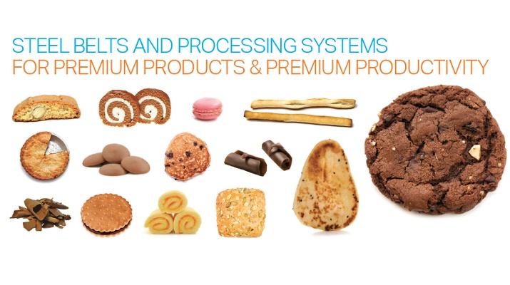 Steel belts and processing systems for the  bakery and confectionery industries