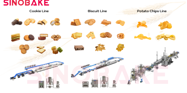 Equipment Industrial Customized Cookie and Biscuit Machine Line produced by Sinobake Group LTD.