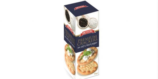 Biscuits Premium Crackers: Sea Salt & Pepper produced by Consolidated Biscuit Co. Ltd.