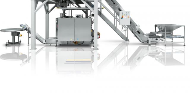 Equipment Turn-key dosing, vertical bagging and cartoning solution for naked or pre-wrapped biscuits produced by IMA FLX HUB