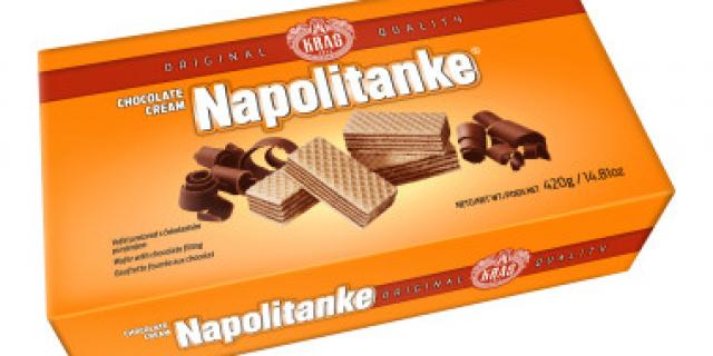 Biscuits Napolitanke Chocolate Cream produced by Kraš Food Industry Plc