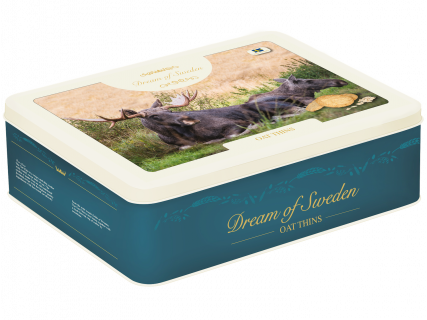 Biscuits Oat Thins "Moose Edition" produced by Dream of Sweden Swedish Cookies