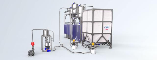 Equipment Trevibox -- indoor silo in antistatic Trevira fabric produced by CEPI Spa