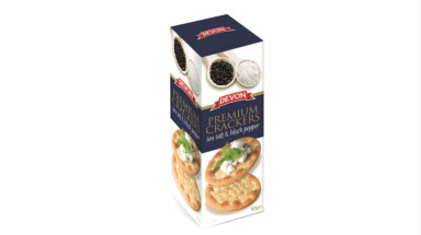 Biscuits Premium crackers: Sea salt & pepper produced by Consolidated Biscuit Co. Ltd.