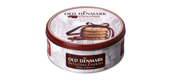 Jacobsens Beautiful Denmark Danish Butter Cookies Tin