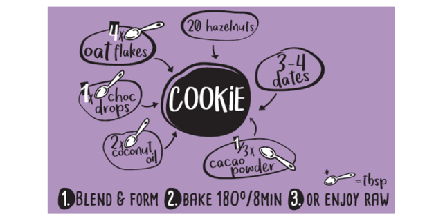 DIY homemade recipe for Chocolate and hazelnut Rookies cookie