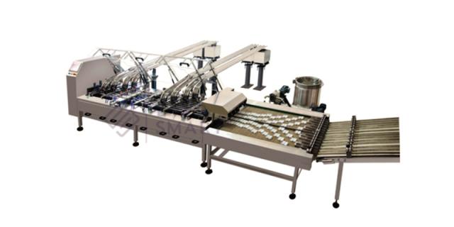 FIG 7  Four lane sandwiching machine with lane multiplier from EverSmart Food Equipment, China