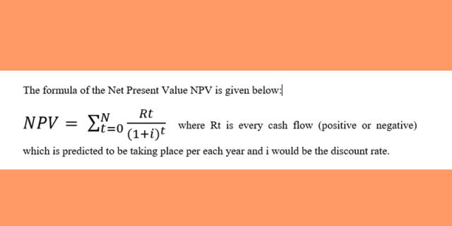 Formula Net Present Value