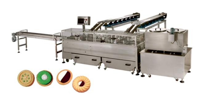 FIG 8 EverSmart 2 colour sandwiching machine. High speed sandwiching system for a variety of biscuit shapes and sizes