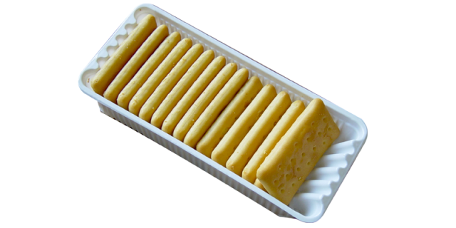 Packaging tray for 3 layer crackers